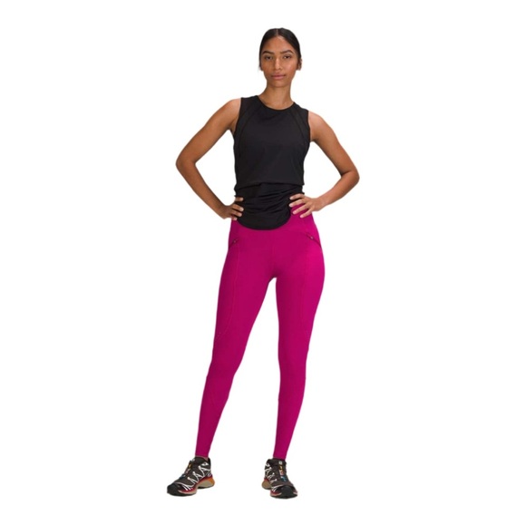 Lululemon Rain Repellent High-Rise Running Tights Size 4 Leggings EUC - Picture 1 of 6